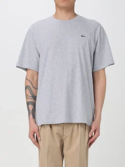 T-shirt basic in cotone con mini logo Lacoste