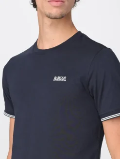 T-shirt basic in cotone con mini logo Barbour