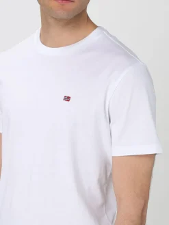 T-shirt basic in cotone con mini logo Napapijri