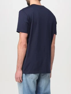 T-shirt basic in cotone con mini logo Dondup