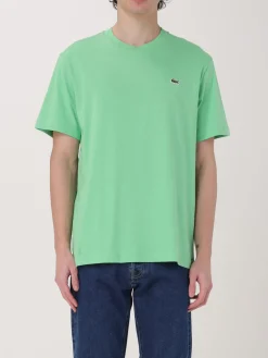 T-shirt basic in cotone con mini logo Lacoste
