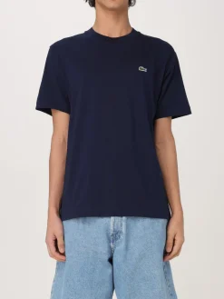 T-shirt basic in cotone con mini logo Lacoste