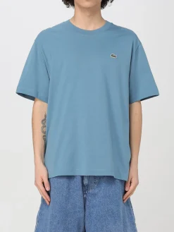 T-shirt basic in cotone con mini logo Lacoste
