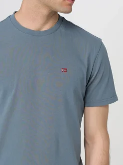 T-shirt basic in cotone con mini logo Napapijri