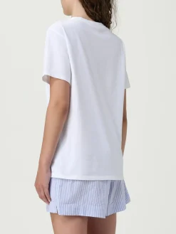 T-shirt basic MC2 Saint Barth in cotone con logo di strass