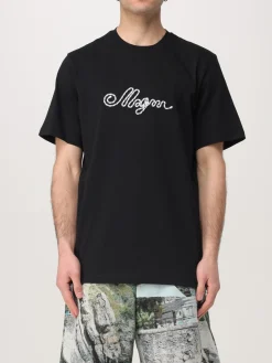 T-shirt basic MSGM in cotone con logo ricamato