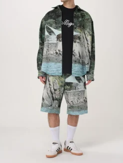 T-shirt basic MSGM in cotone con logo ricamato