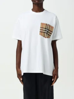 T-shirt Burberry in cotone con dettaglio