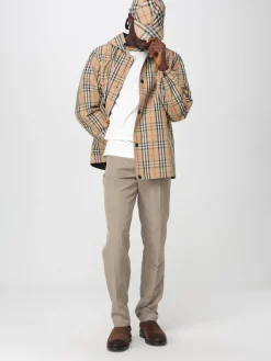 T-shirt Burberry in cotone con dettaglio Check