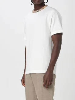 T-shirt Burberry in cotone con dettaglio Check