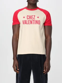 T-shirt Chez Valentino in cotone bicolore