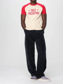 T-shirt Chez Valentino in cotone bicolore