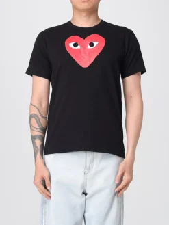 T-shirt Comme Des Garçons Play in cotone con monogram