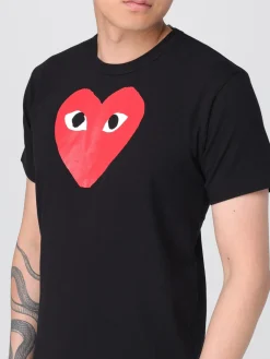 T-shirt Comme Des Garçons Play in cotone con monogram