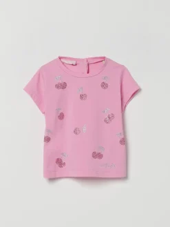 T-shirt con ciliegie di strass Liu Jo