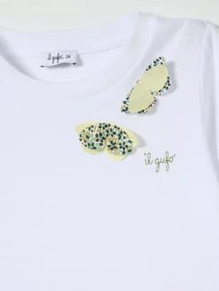 T-shirt con farfalle Il Gufo