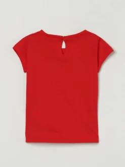 T-shirt con fiocco ricamato Monnalisa