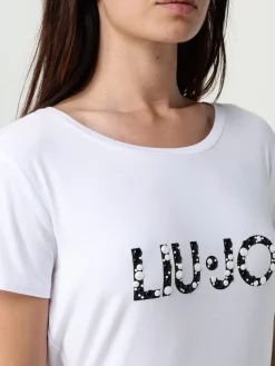 T-shirt con logo Liu Jo in viscosa stretch
