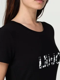 T-shirt con logo Liu Jo in viscosa stretch