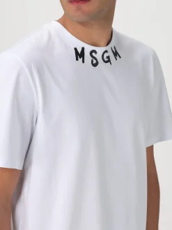 T-shirt con logo MSGM in cotone
