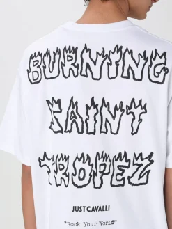 T-shirt con stampa slogan Just Cavalli