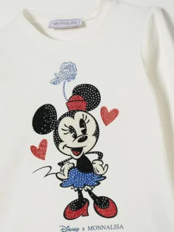 T-shirt con strass Disney x Monnalisa