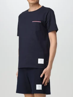 T-shirt con tasca a toppa Thom Browne