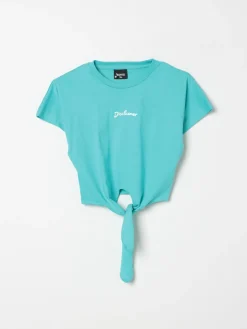 T-shirt crop in cotone con logo Disclaimer