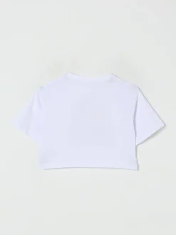 T-shirt crop in cotone stampata Stella McCartney Kids