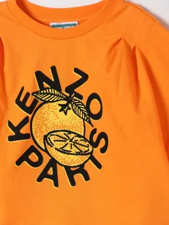 T-shirt crop stampata Kenzo Kids