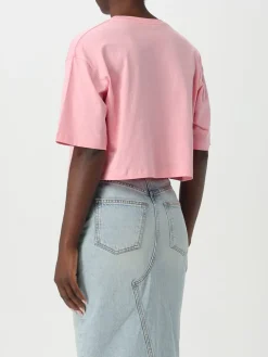 T-shirt cropped Balmain in cotone con logo