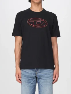 T-shirt Diesel in cotone con monogram