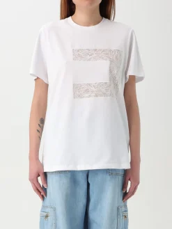 T-shirt Elisabetta Franchi in cotone con monogram