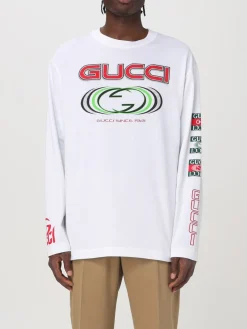 T-shirt Gucci in cotone con stampa logo