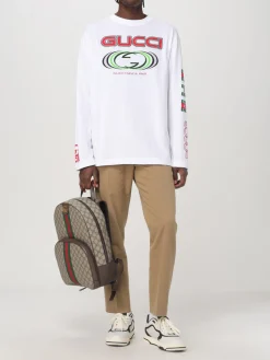 T-shirt Gucci in cotone con stampa logo