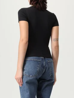 T-shirt in cotone a coste Oval D Diesel