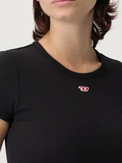 T-shirt in cotone a coste Oval D Diesel