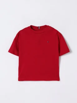 T-shirt in cotone basic con mini logo Tommy Hilfiger