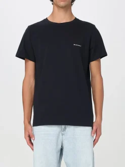 T-shirt in cotone basic con mini logo Isabel Marant