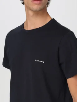 T-shirt in cotone basic con mini logo Isabel Marant