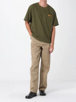 T-shirt in cotone Bottega Veneta con toppa intrecciata