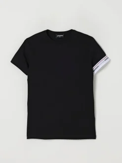 T-shirt in cotone con banda logata Dsquared2