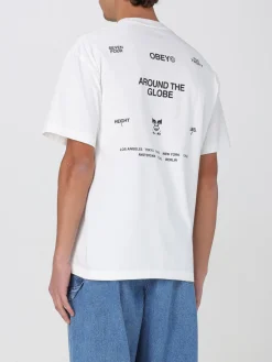 T-shirt in cotone con logo Obey