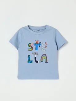 T-shirt in cotone con logo Stella McCartney Kids