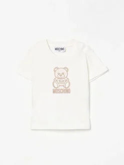 T-shirt in cotone con logo Teddy Moschino