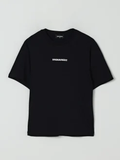 T-shirt in cotone con logo DsQuared2