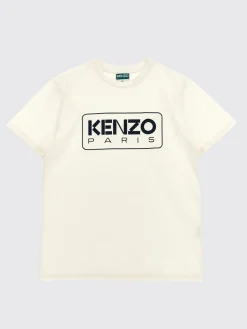 T-shirt in cotone con logo Kenzo Kids