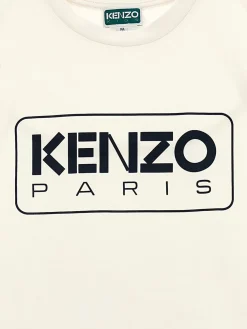 T-shirt in cotone con logo Kenzo Kids