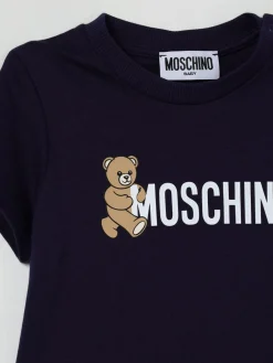T-shirt in cotone con logo Teddy Moschino