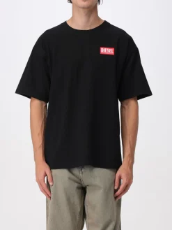 T-shirt in cotone con logo Diesel
